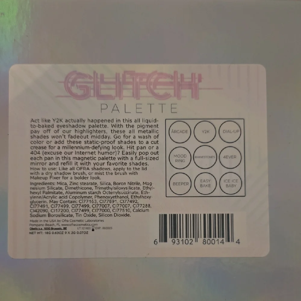 OFRA Glitch Palette with Metallic Shades